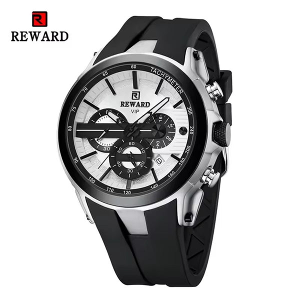 REWARD 2026 VIP New Mens Watches for Man Fashion Waterproof Sport Wristwatch Leather Strap Luminous Chronograph 3 Real Dial