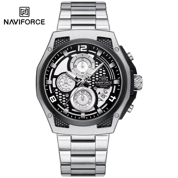 NAVIFORCE 2026 Stainless Steel Mens Chronograph Watch